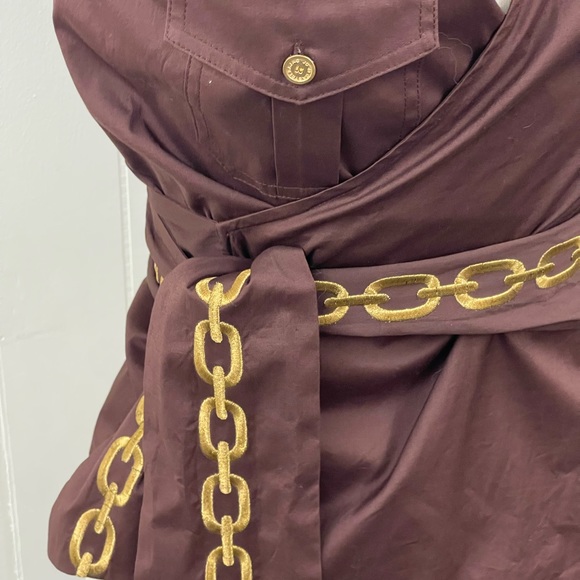 JC de Castelbajac Paris 2000s brown wrap top - Picture 3 of 12